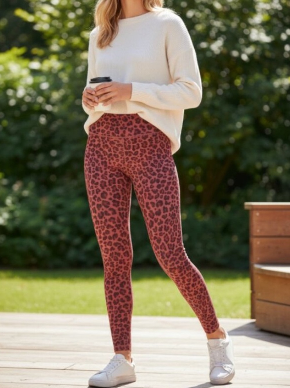 Nike One Animal Print Tight Fit Mid Rise Full Length Leggings